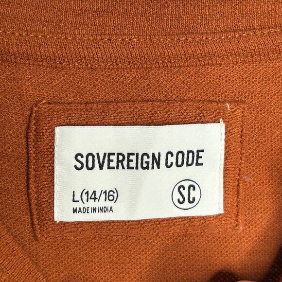 Sovreign Code Boys Rusty Orange Boys Short Sleeve Top Size Large 14/16 New - Picture 7 of 10